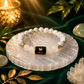 Cancer (Karka Rashi) Zodiac Bracelet – Natural Howlite & Clear Quartz Crystal Bracelet for Calmness, Clarity & Emotional Balance