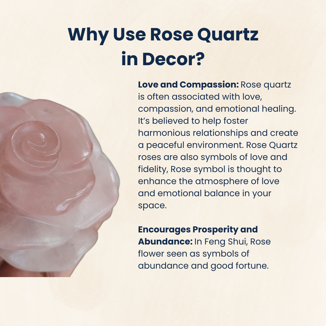 Rose Quartz Flower Decor