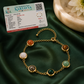Natural Multi-Stone Healing Crystal Anklet/Bracelet | Gold-Tone Adjustable Gemstone Bracelet for Positive Energy