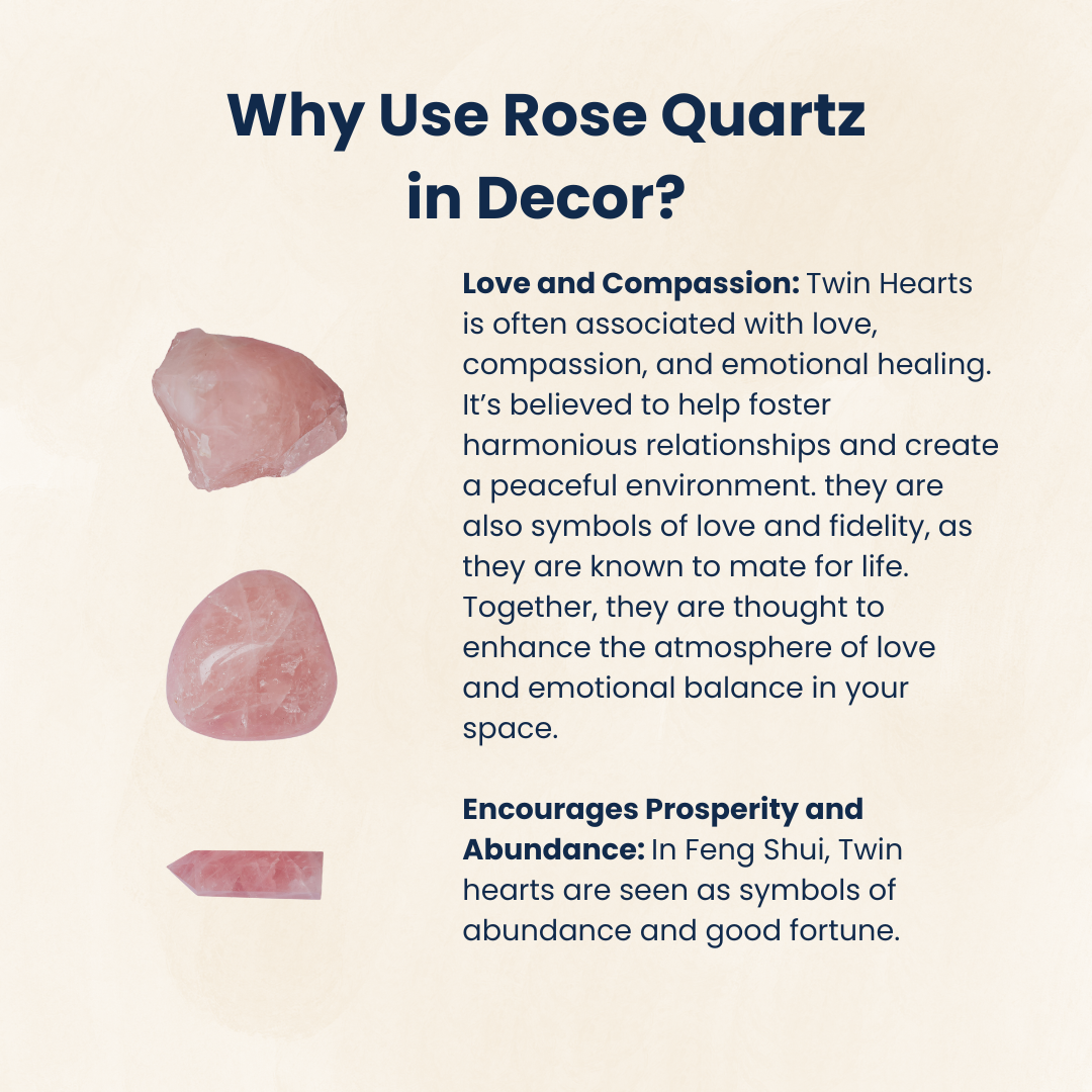 Rose Quartz Love Decor Soulmate Heart