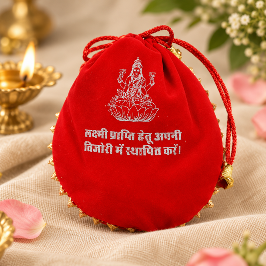 Laxmi Potli – Lakshmi Devotional Pouch for Home Puja, Dhanteras, Diwali & Auspicious Gifting