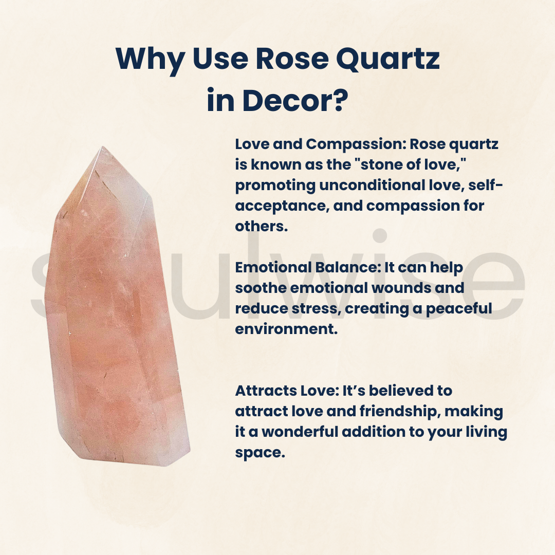 Soulwise Rose Quartz Obelisk Tower – Natural Pink Gemstone Wand for Chakra Balancing, Meditation & Home Decor