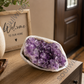 Natural Uruguay Amethyst Cluster Raw Geode Stone – Authentic Purple Crystal for Home Decor, Meditation & Positive Energy