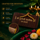Shree Durga Chalisa Evam Aarti – Wooden Pocket Prayer Book with Sacred Thread | Portable Devotional Book for Daily Worship, Navratri Pooja & Spiritual Gift