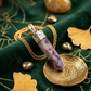 Lepidolite Pencil Pendant – Natural Healing Crystal Necklace for Emotional Balance, Peace, Spiritual Growth & Positive Energy