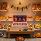 Jai Shree Shyam Baba Temple Box with Golden Charan Paduka – Premium Khatu Shyam Ji Spiritual Gift & Devotional Keepsake for Home, Office & Pooja Room