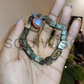 Raw Pyrite Crystal Bracelet with Vajra Charm – Natural Protection Stone Jewelry