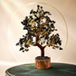 Black Obsidian Crystal Wealth Tree 8 Inch – Black Gemstone Showpiece for Home Décor, Office Desk & Spiritual Gifting