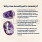 Natural Amethyst Palm Stone – Healing Crystal for Meditation, Stress Relief & Energy Balancing – Pocket-Sized Worry Stone