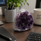 Natural Amethyst Geode Raw Crystal Stone – Authentic Purple Quartz Cluster for Home Decor, Meditation & Positive Energy (260g)