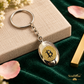 Natural Pyrite Bitcoin Keychain – Bitcoin Symbol Crystal Keyring for Keys, Bag Accessories & Crypto Enthusiast Gifting