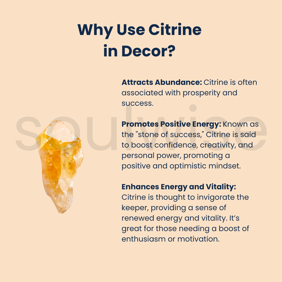 Wealth Citrine Tumbled Stone Tree – 7 Inch Crystal Money Tree for Abundance, Success & Positivity .