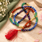 7 Chakra Crystal Jaap Mala Necklace – Natural Seven Chakra Healing Gemstone Prayer Beads for Meditation, Reiki, Energy Alignment & Spiritual Balance