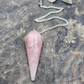 Soulwise Rose Quartz Faceted Dowsing Pendulum With Chain