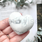 Howlite Heart Shaped Stone, Marble Pattern, Natural Crystal, Decorative Piece