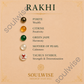 Money Magnet Taurus Rakhi – Green Jade, Citrine, Pyrite & Mother of Pearl Zodiac Rakhi for Prosperity, Stability & Positive Energy