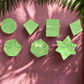Soulwise Green Aventurine Sacred Geometry Set – 7-Piece Crystal Platonic Solids with Metatron’s Cube .
