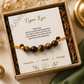 Tiger Eye 5 Beads Rakhi – Natural Crystal Rakhi for Courage, Confidence, Protection & Success