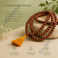 Red Sandalwood Mala (Lal Chandan Mala) 8mm – Natural Wooden Prayer Mala for Meditation, Mantra Chanting, Yoga & Spiritual Wellness