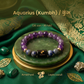 Aquarius (Kumbh Rashi) Zodiac Bracelet – Natural Amethyst & Lapis Lazuli Crystal Bracelet for Wisdom, Intuition & Clarity