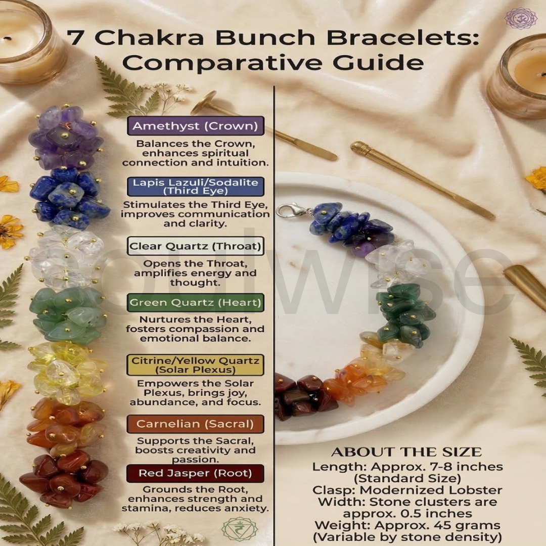 Seven Chakra Healing Bracelet – Align Energy Centers, Enhance Positivity, Reduce Stress, and Boost Emotional & Spiritual Wellbeing
