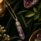 Natural Multi Fluorite Pencil Pendant – Healing Crystal Necklace for Chakra Balancing, Clarity, Creativity & Positive Energy