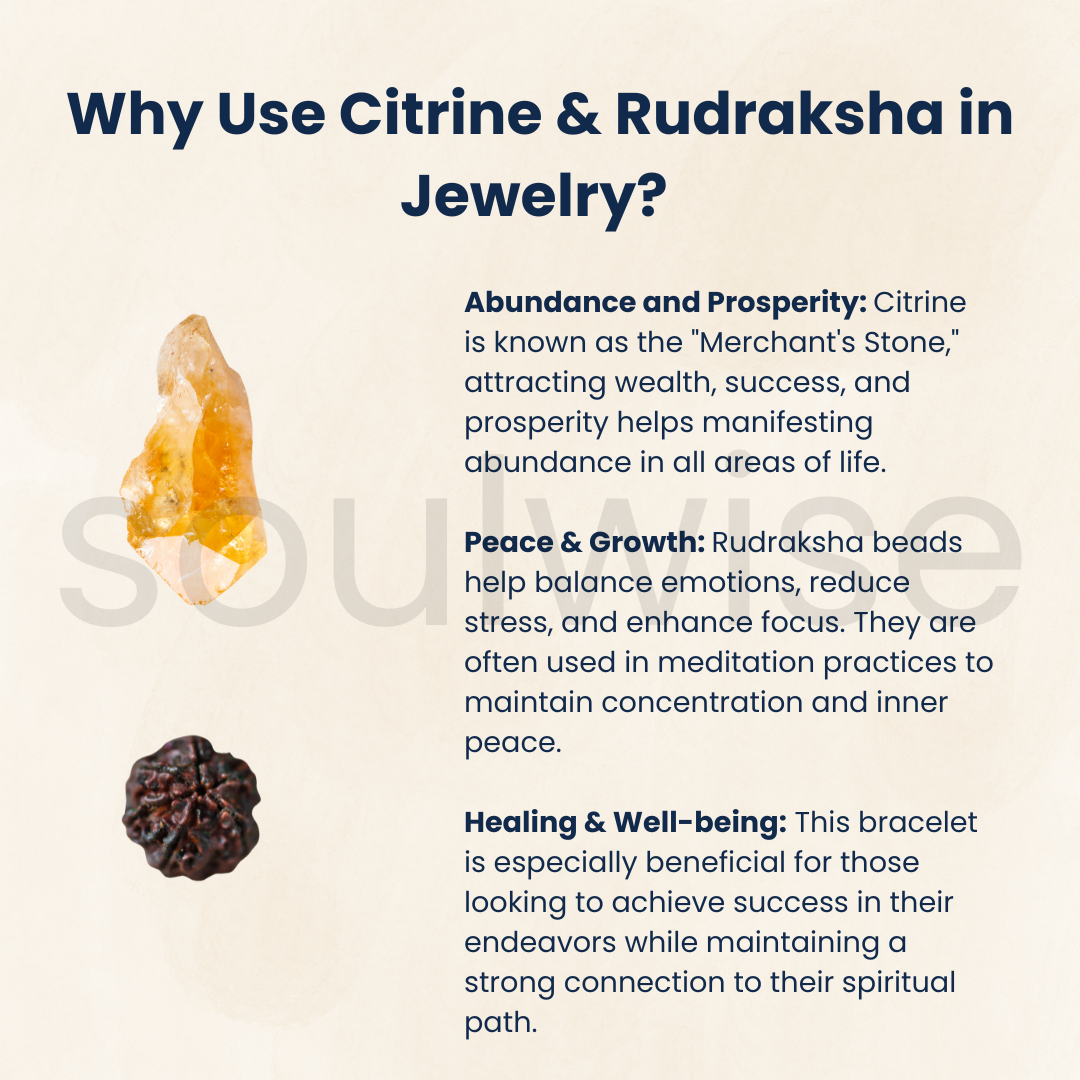 Citrine-Rudraksha 10mm bracelet | | 📿𝗦𝗵𝗿𝗮𝘃𝗮𝗻 𝗦𝗽𝗲𝗰𝗶𝗮𝗹📿