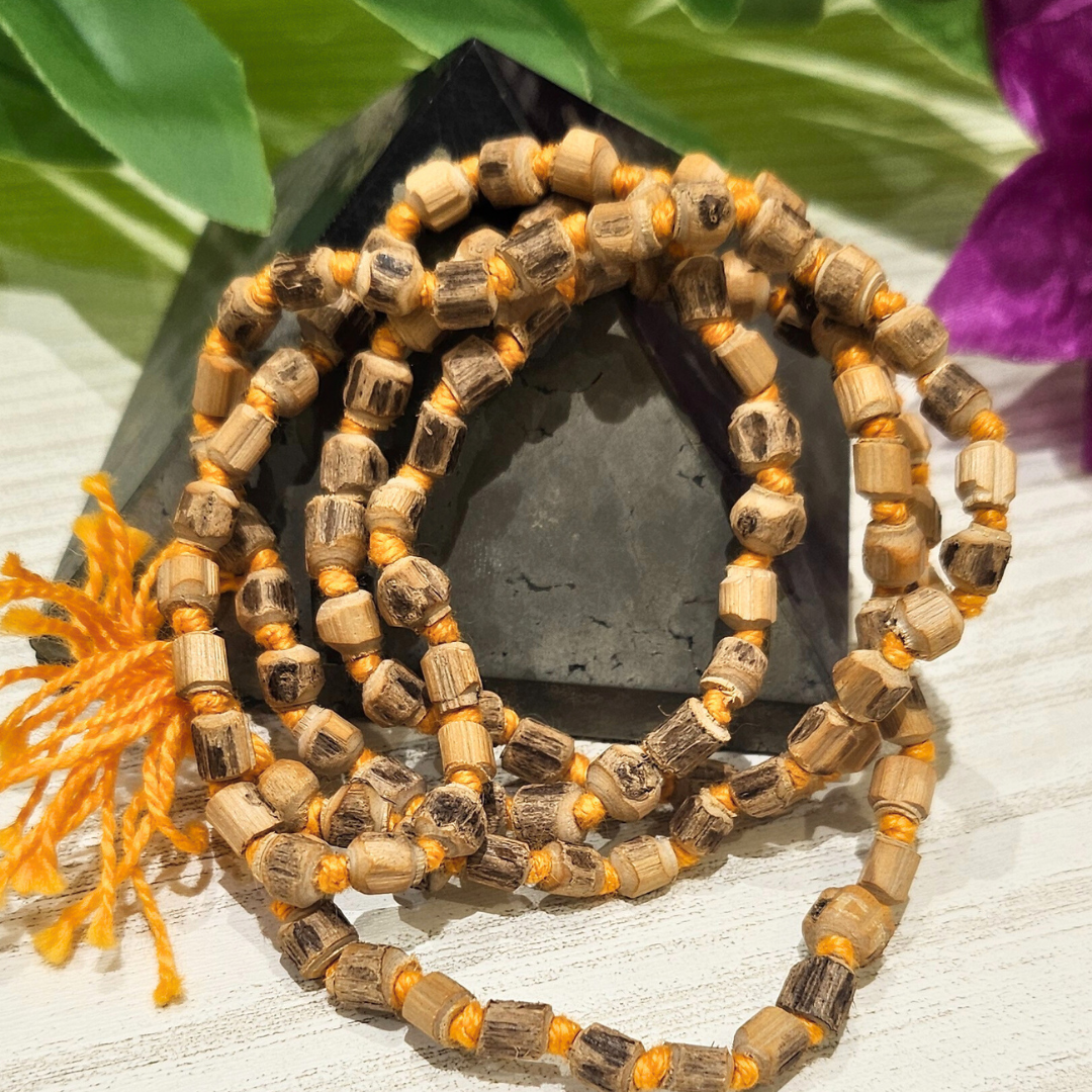 Soulwise Handcrafted Tulsi Jaap Mala 108 Beads – Traditional Prayer Beads Necklace for Devotion & Meditation