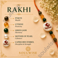 Money Magnet Capricorn Rakhi – Green Jade, Citrine, Pyrite & Mother of Pearl Zodiac Rakhi for Prosperity, Success & Positive Energy