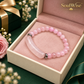 Natural Rose Quartz 8mm Beaded Bracelet with Center Charm – Pink Healing Crystal Bracelet for Love, Self-Love, Emotional Balance, Heart Chakra, Relationship Harmony & Positive Energy | Unisex Spiritual Jewelry