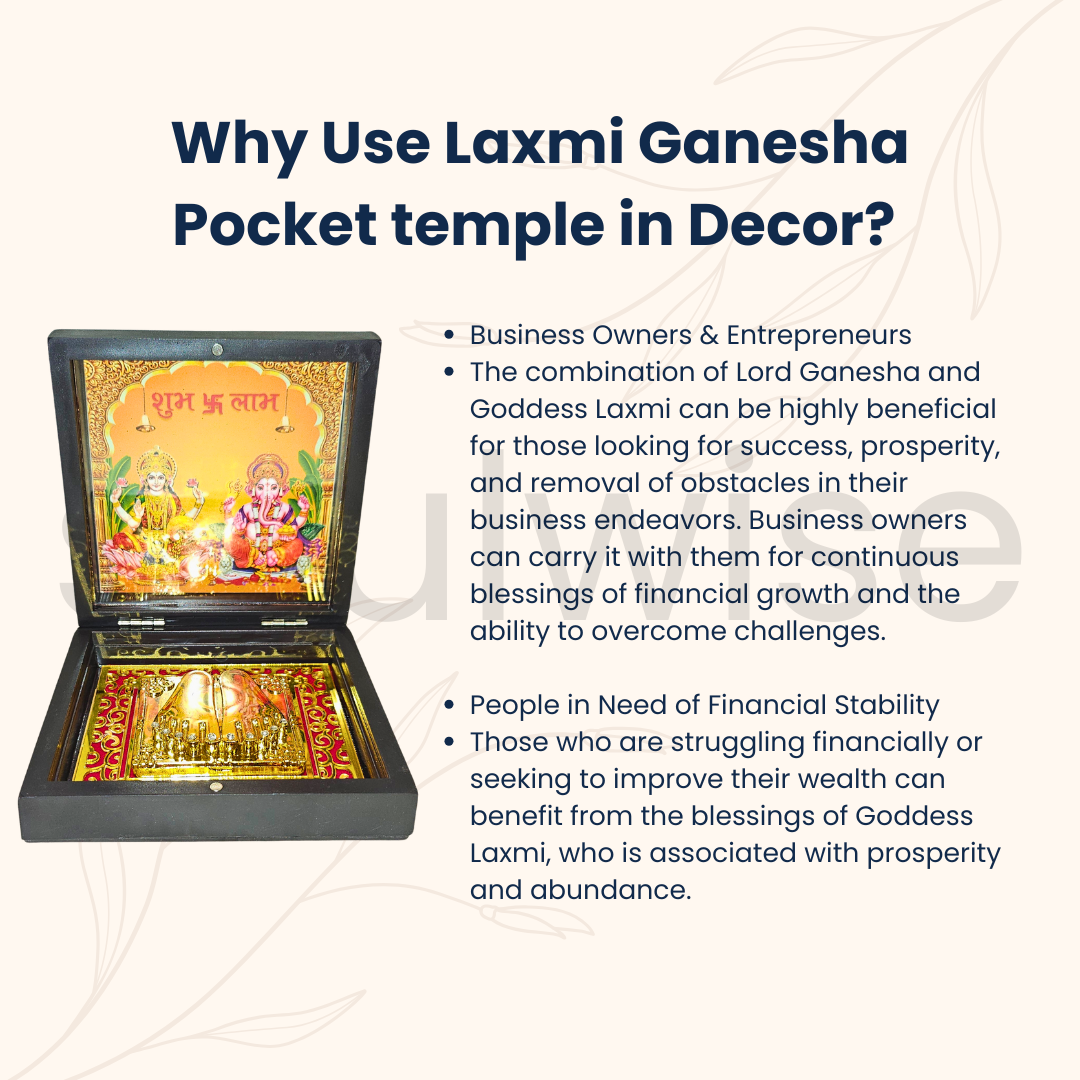 Diwali Laxmi Potli & Laxmi Ganesh Medium Pocket Temple | Energized Diwali Gift Combo for Wealth, Prosperity & Pooja | Vastu Decorative Pooja Items for Home, Office & Gifting