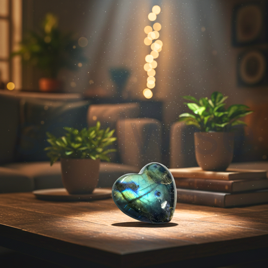 Labradorite Healing Crystal Heart – Natural Gemstone for Positive Energy, Protection, and Spiritual Balance
