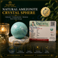 Amazonite Crystal Sphere – Natural Healing Crystal Ball for Calmness, Communication & Chakra Balancing | Polished Gemstone Sphere for Meditation, Reiki & Home Décor