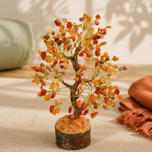 Carnelian Crystal Tree, 8 inches Tall for Passion, Joy, Positive Energy & Happiness