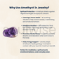 Natural Amethyst Crystal Bracelet (8mm) & Heart-Shaped Pendant Necklace Set – Healing, Protection & Spiritual Balance