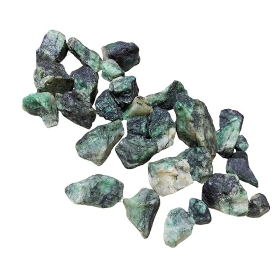 Emerald Raw Natural Stone – Unpolished Precious Crystal for Love, Abundance & Wisdom | Heart Chakra Healing Stone (50g)