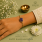 Rough Amethyst Rakhi Cum Bracelet – Natural Crystal Rakhi Bracelet for Peace, Protection, Intuition & Positive Energy