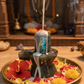 Labradorite Shivling, 1.240 kg Hand-Carved Crystal Shivling, Spiritual Decor, Protection & Meditation