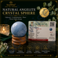 Angelite Natural Healing Crystal Sphere – Reiki Energy Stone for Inner Harmony, Peace, Emotional Balance & Spiritual Wellness