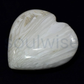 Scolecite Heart Stone Polished Natural Crystal for Calm Meditation Mindfulness Spiritual Home Décor Gift