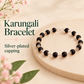 Karungali Bracelet Unisex | 8mm Natural Ebony Wood Beads | Silver Plated Caps | Siddha Spiritual Protection Bracelet