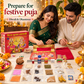Divya Pujan Saamgri – Traditional Hindu Puja Samagri Kit for Home Worship, Diwali, Dhanteras & Religious Gifting