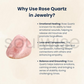 Rose Quartz Fashion Bracelet for Emotional balance, Love, luck and Joyful life