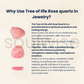 Soulwise Rose Quartz Tree of Life Pendant – Natural Pink Crystal Necklace for Healing, Love, and Spiritual Growth – Handcrafted Tree of Life Design
