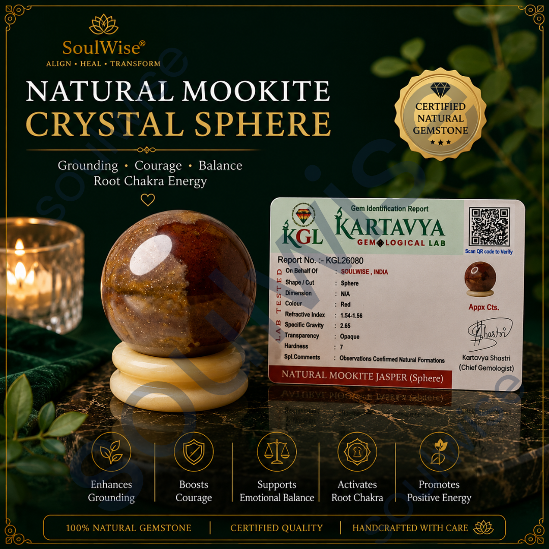 Mookaite Crystal Sphere – Natural Healing Crystal Ball for Grounding, Emotional Balance & Positive Energy | Reiki Meditation Stone for Home Décor, Chakra Healing & Spiritual Wellness