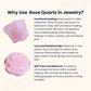 Rakhi Gift for Sister – Rose Quartz Crystal Flower & Pyrite Hamsa Ring – Protective Jewelry & Healing Decor Duo.