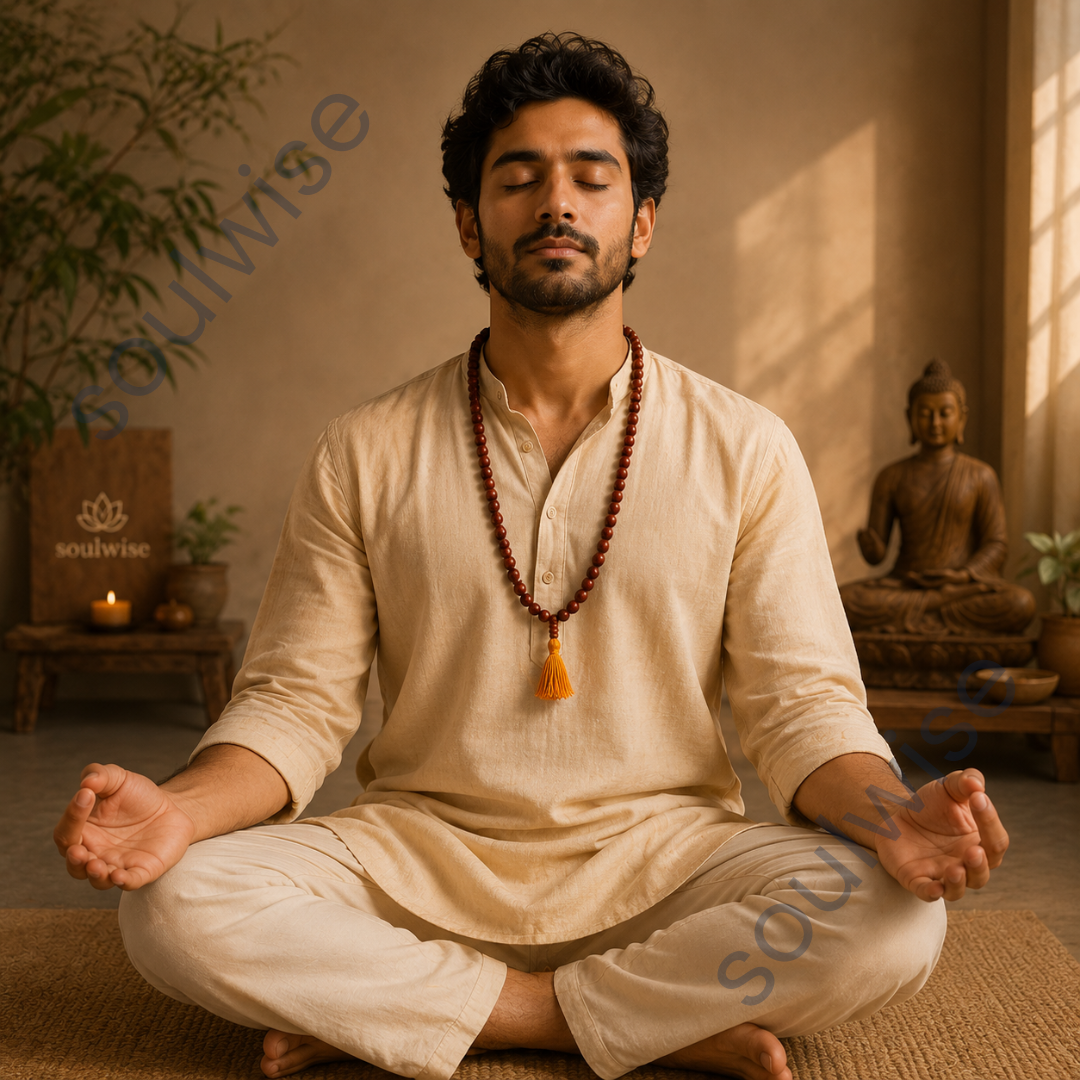 Red Sandalwood Mala (Lal Chandan Mala) 6mm – Natural Wooden Prayer Mala for Meditation, Mantra Chanting, Yoga & Spiritual Wellness