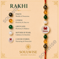 Money Magnet Cancer Rakhi – Green Jade, Citrine, Pyrite & Mother of Pearl Zodiac Rakhi for Prosperity, Emotional Balance & Positive Energy