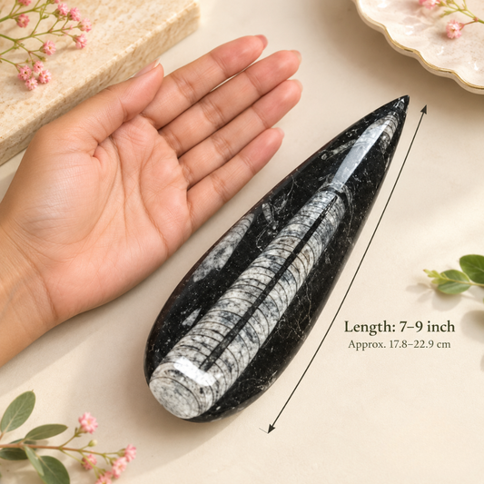 Kuber Stone 7–9 Inch – Symbolic Prosperity Stone for Home Mandir, Office Display & Spiritual Gifting