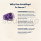 Natural Amethyst Crystal Pyramids – Set of 6 Micro Mini 15mm Pyramids